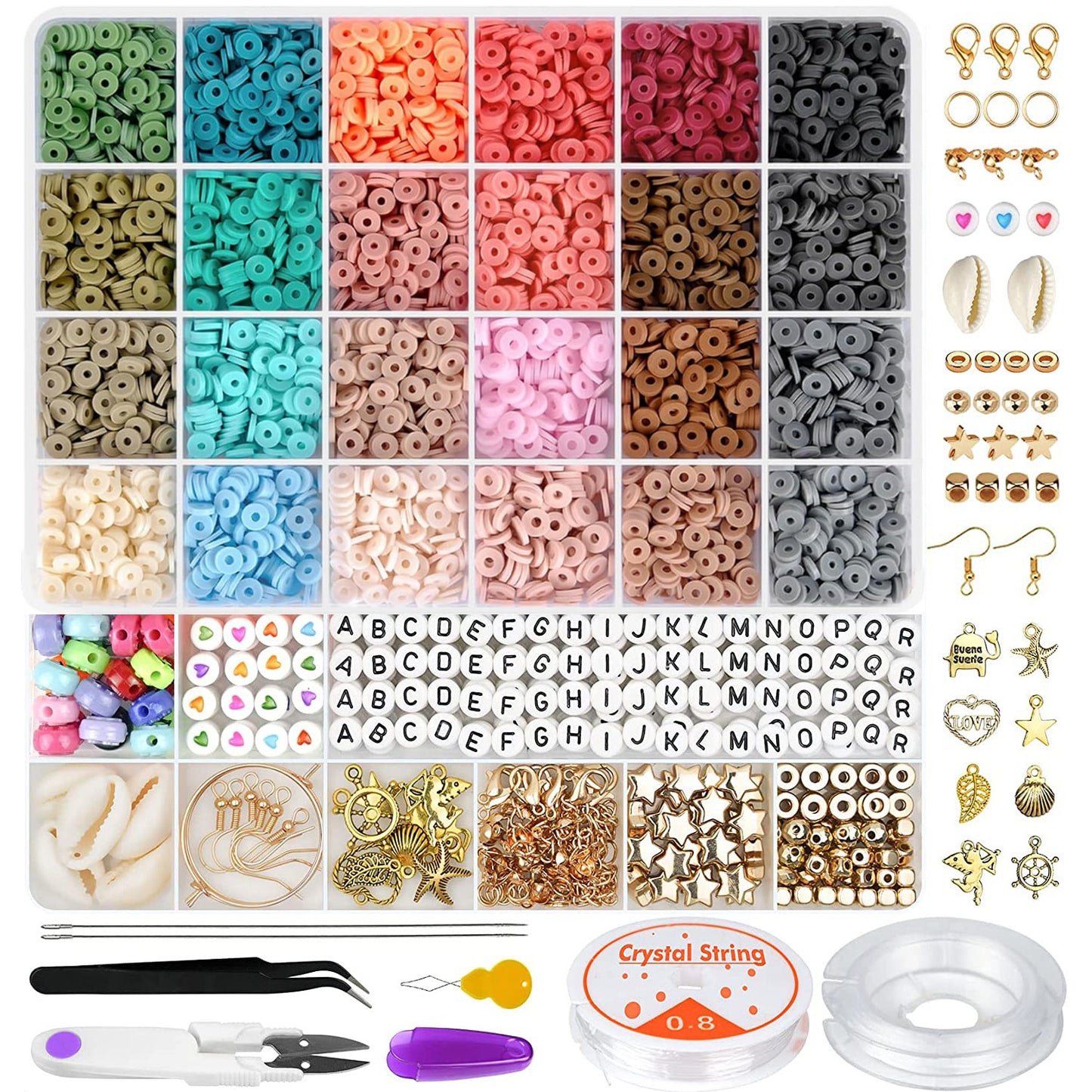 assorted soft clay beads