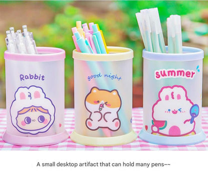 rabbit girl themed pen storage