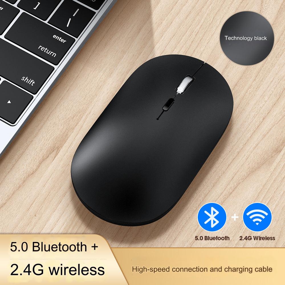 Wireless Bluetooth Mouse Q7 - Dual-Mode, Ergonomic Silent Design, Rechargeable for Office Use