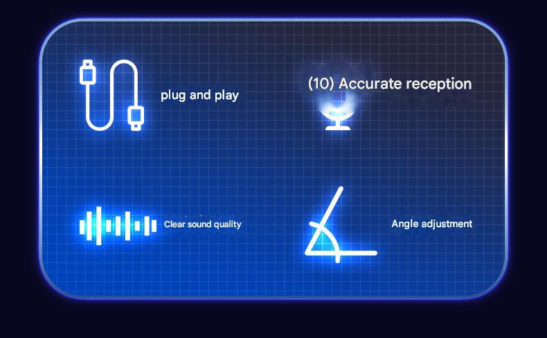 Close-up of professional microphone setup for gaming