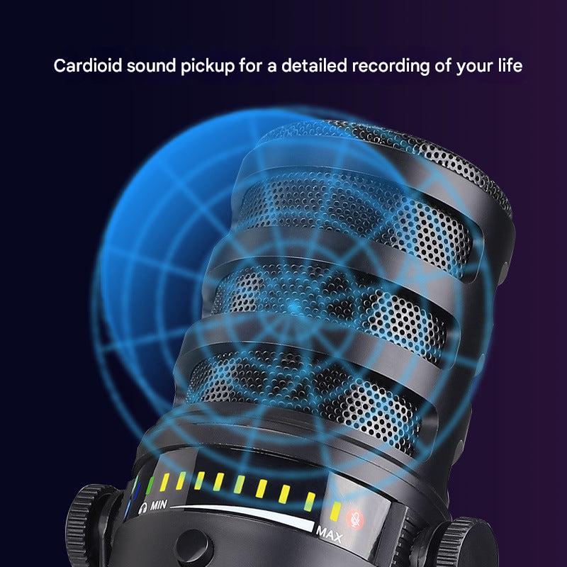 Professional dynamic microphone with heart-shaped pickup pattern