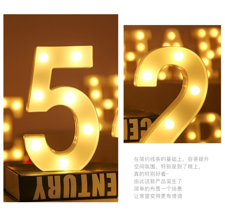 personalized letter lights for events