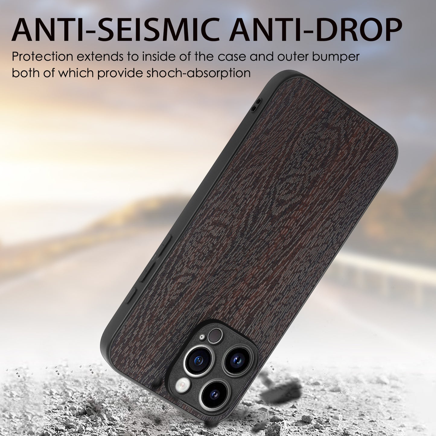 Stylish Wood Grain iPhone & Samsung Case - Durable, Lightweight, and Anti-Fingerprint Protection