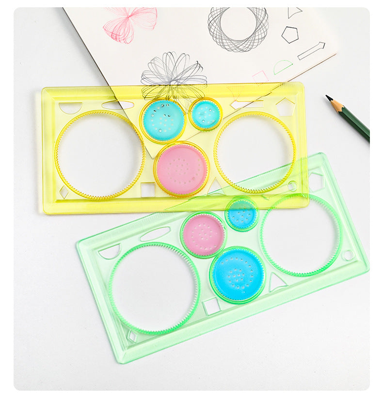 plastic drawing ruler for kids pink and yellow models