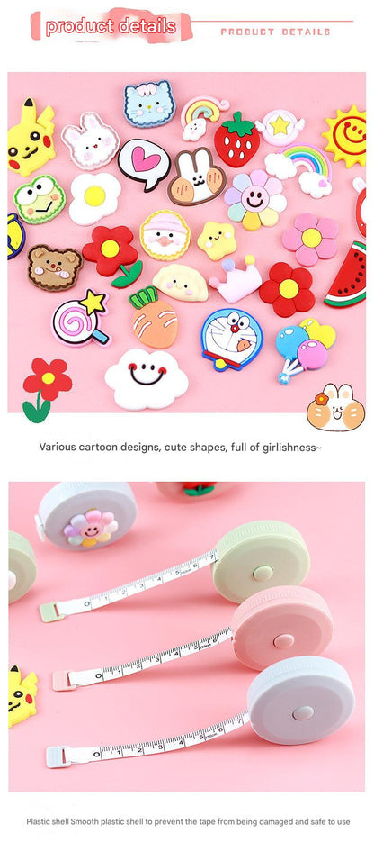 Portable cartoon measuring tape blue image