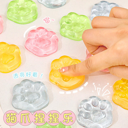 jelly cat paw squishy toy