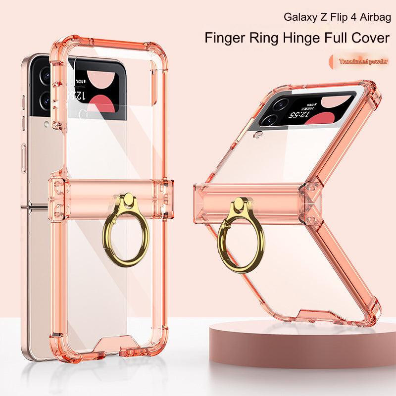 Premium Galaxy Z Flip 4 Protective Case with Ring Holder - Stylish & Durable Folding Screen Cover