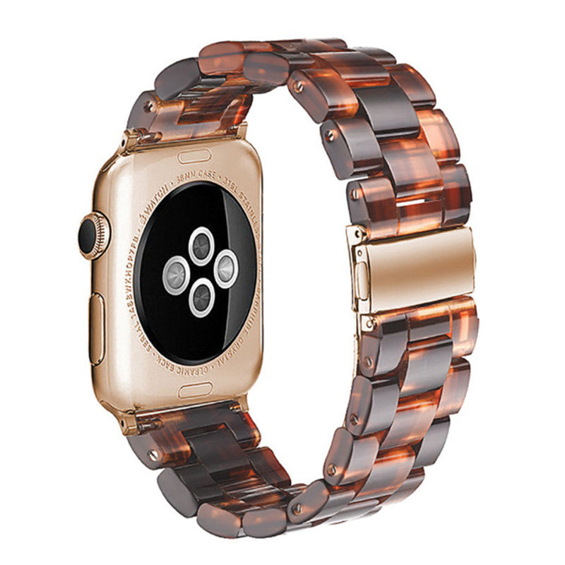 Stylish Natural Resin Apple Watch Band - Compatible with Series 1-9 & Ultra Models