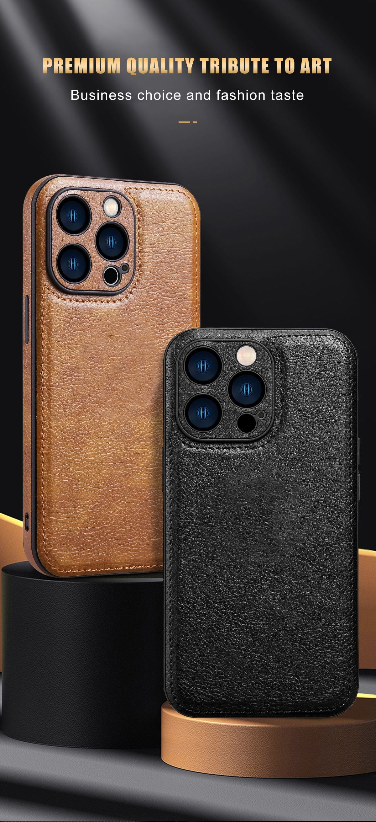 luxury leather iPhone case