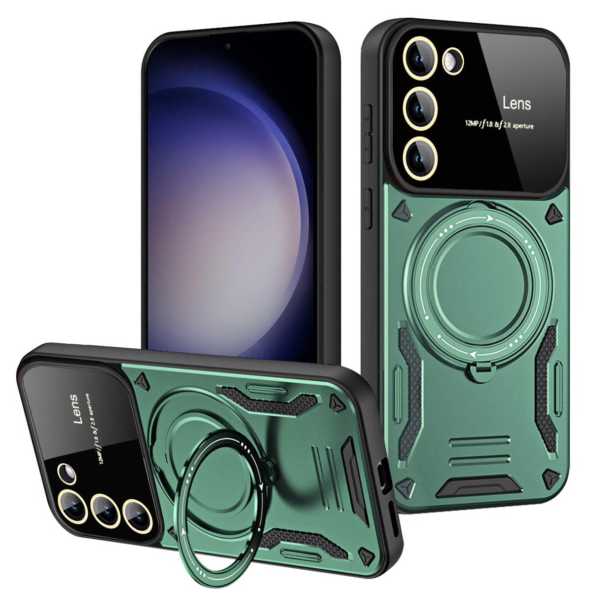 Ultra-Sleek Magnetic Phone Case with Kickstand for Samsung Galaxy S23/S24 - Stylish, Durable and Shockproof