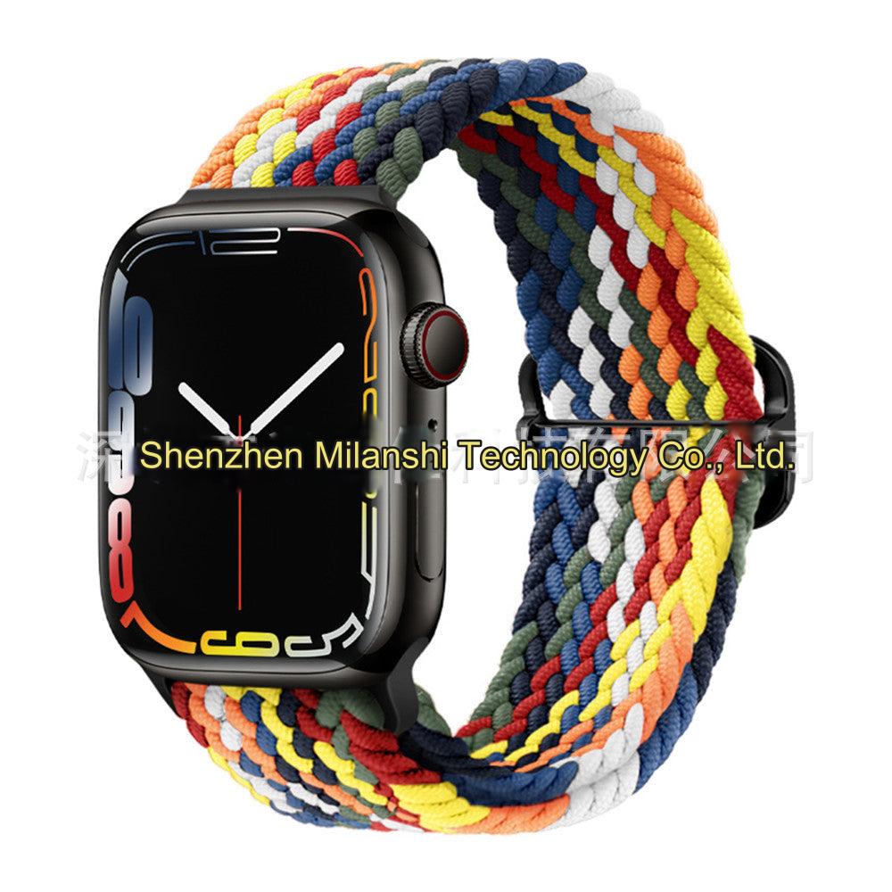 Premium Nylon Woven Watch Band for Apple Watch Series 4, 5, 6, 7, 8, SE, Ultra - Adjustable, Sporty Design