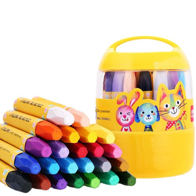 Vibrant 24-Color Set of Washable Crayons - Perfect for Kids' Art and Creativity