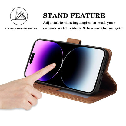 Premium Flip Wallet Case for iPhone 15/14/13/12/11 - Magnetic Closure & Stand Feature