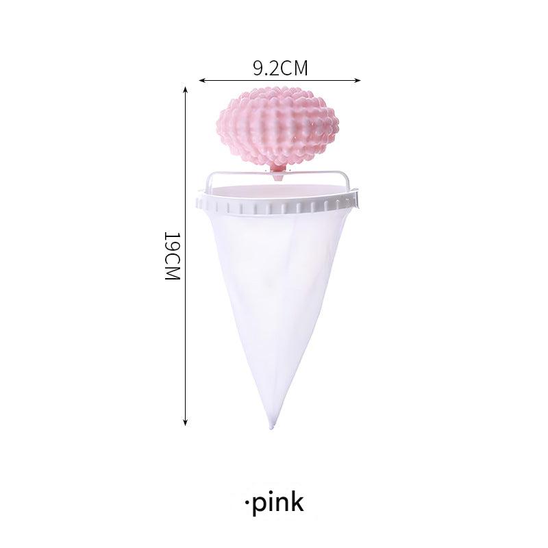 Close-up of multifunctional hair catcher and cleaning ball