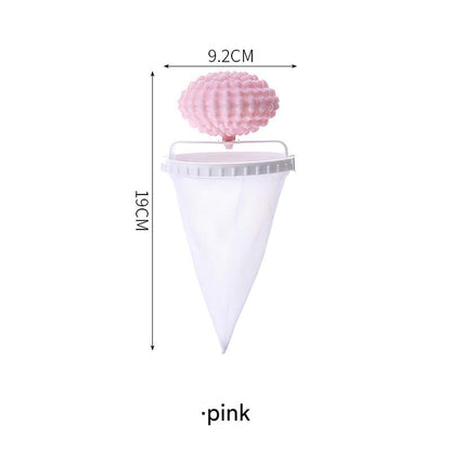 Close-up of multifunctional hair catcher and cleaning ball