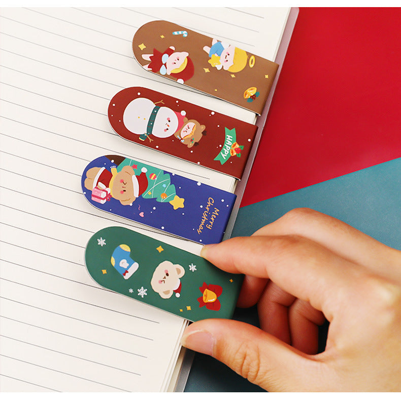 Cute magnetic bookmark with Christmas stocking design