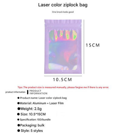 iridescent mylar bag packaging