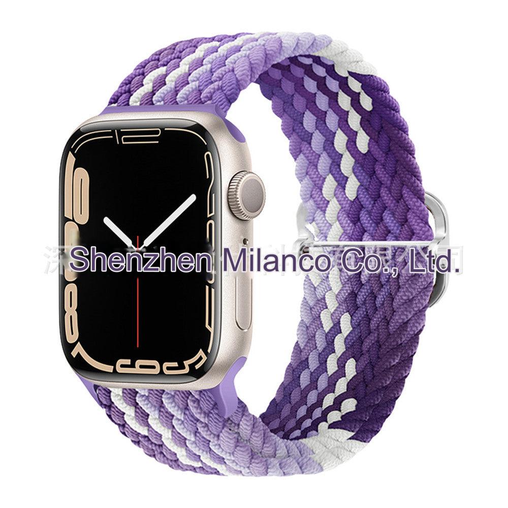 Premium Nylon Woven Watch Band for Apple Watch Series 4, 5, 6, 7, 8, SE, Ultra - Adjustable, Sporty Design