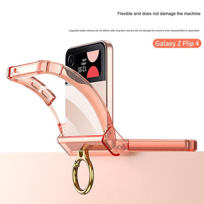 Premium Galaxy Z Flip 4 Protective Case with Ring Holder - Stylish & Durable Folding Screen Cover