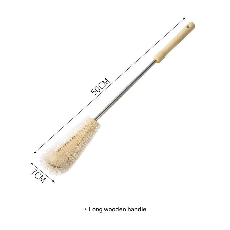 long handle wood bottle brush