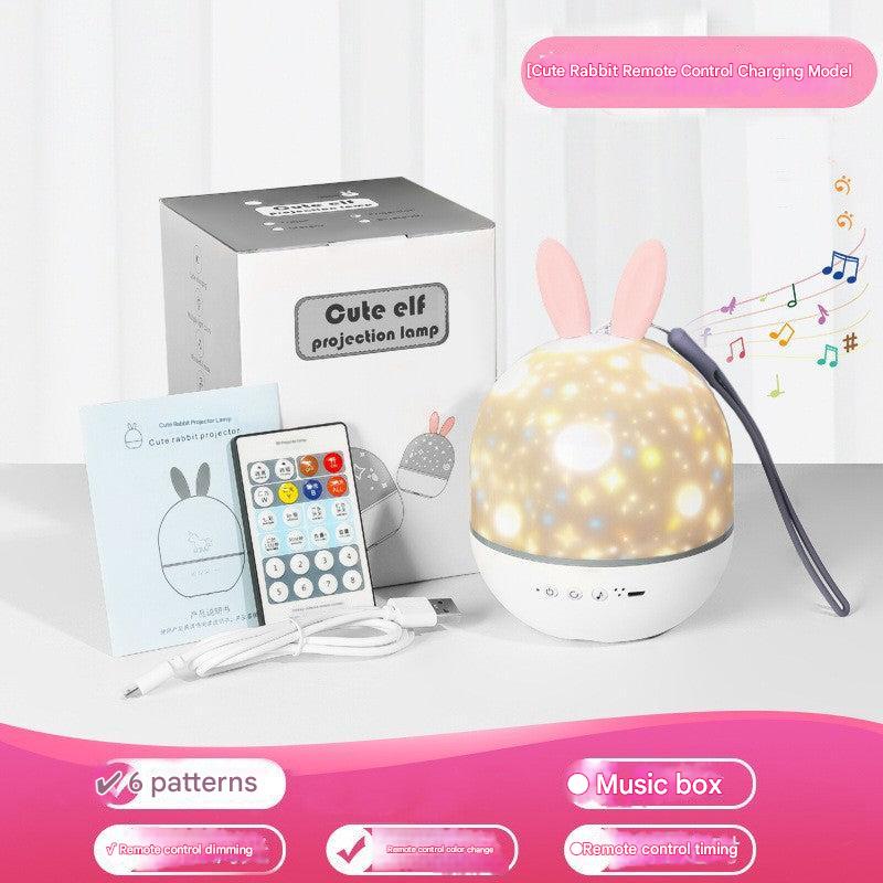 Bunny star night light projecting stars