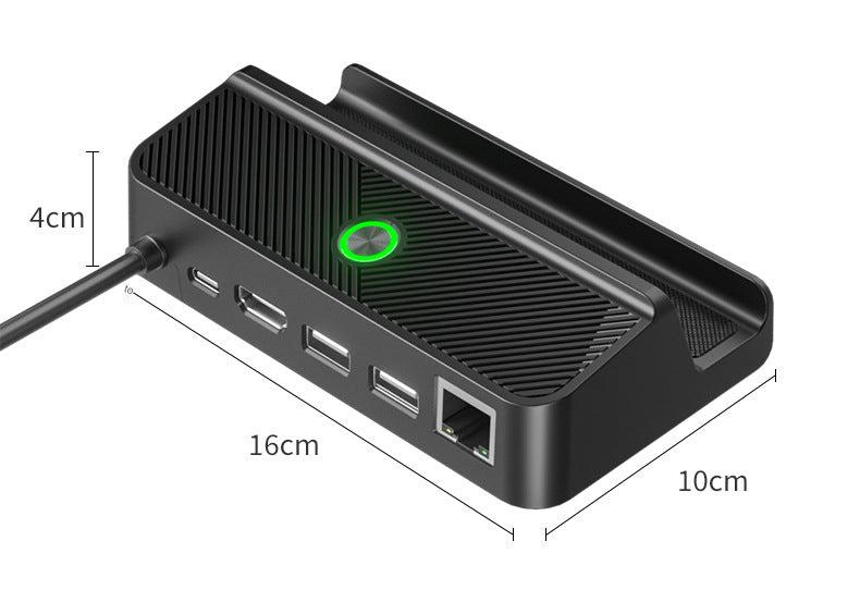 GameDeck Pro RGB Dock for Steam Deck - Anti-Slip Base with USB 3.0 Ports and 4K Output