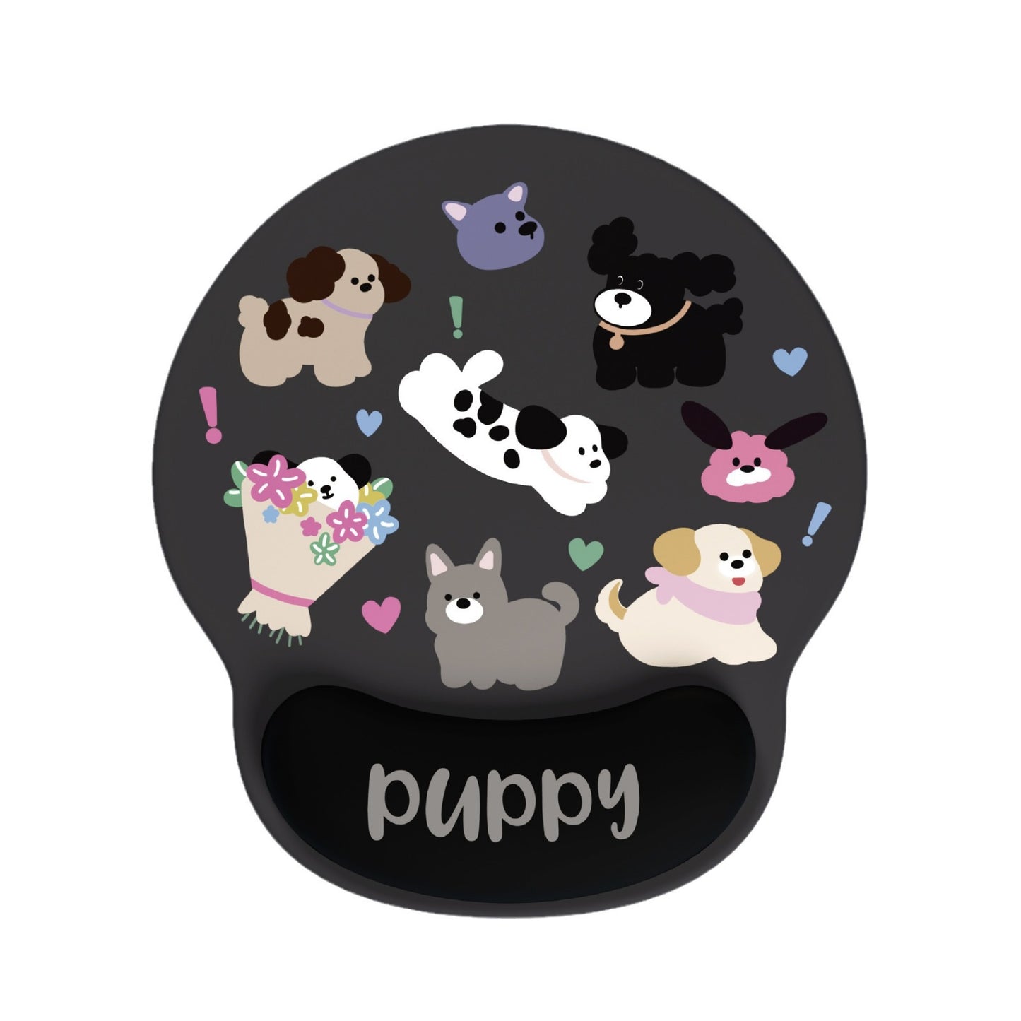 Cute Dog Cartoon Wrist Support Mouse Pad - Soft Non-Slip Gaming/Office Mat