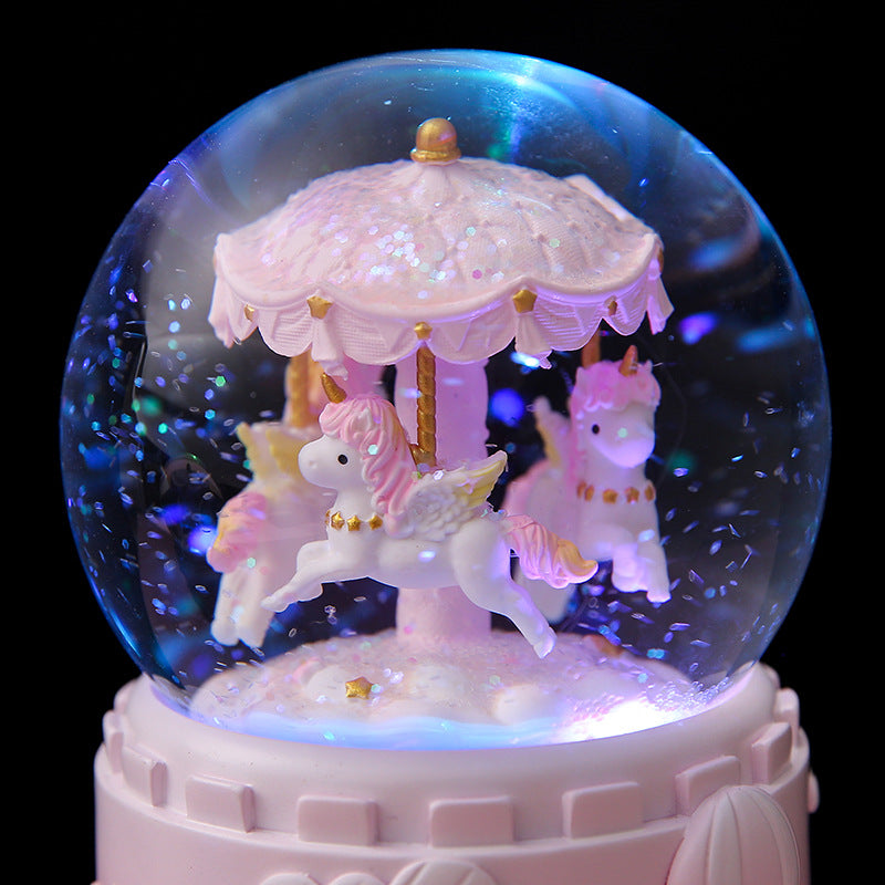 detailed resin carousel decoration