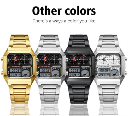 silicone strap men's multifunction watch