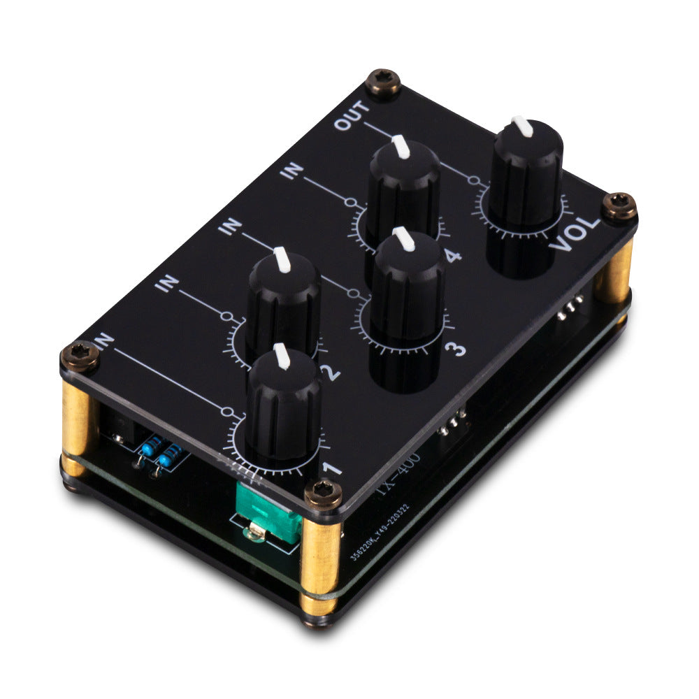 Mixer with cables connected