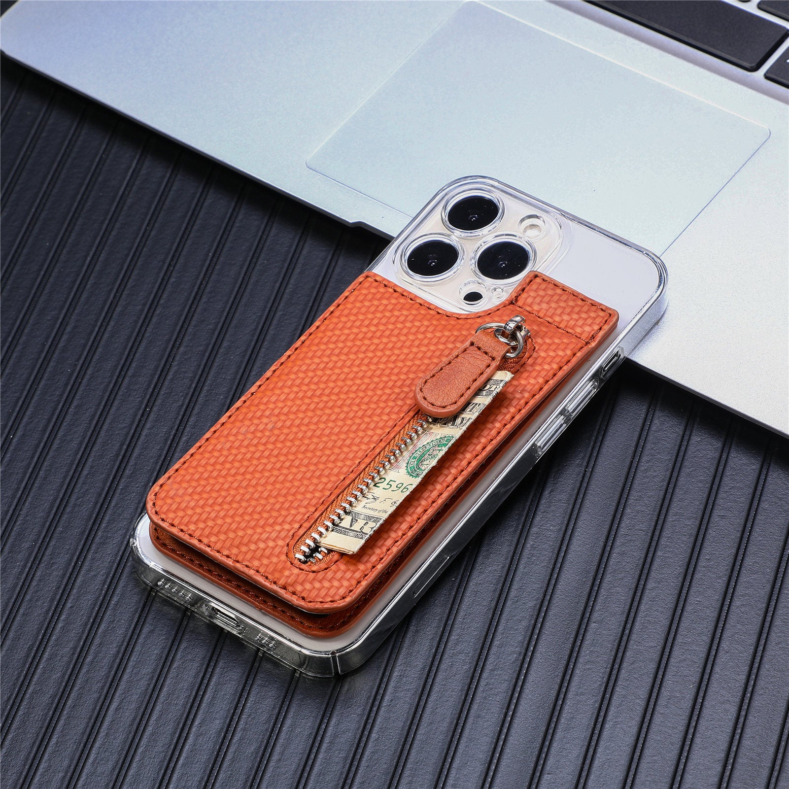 zippered phone wallet