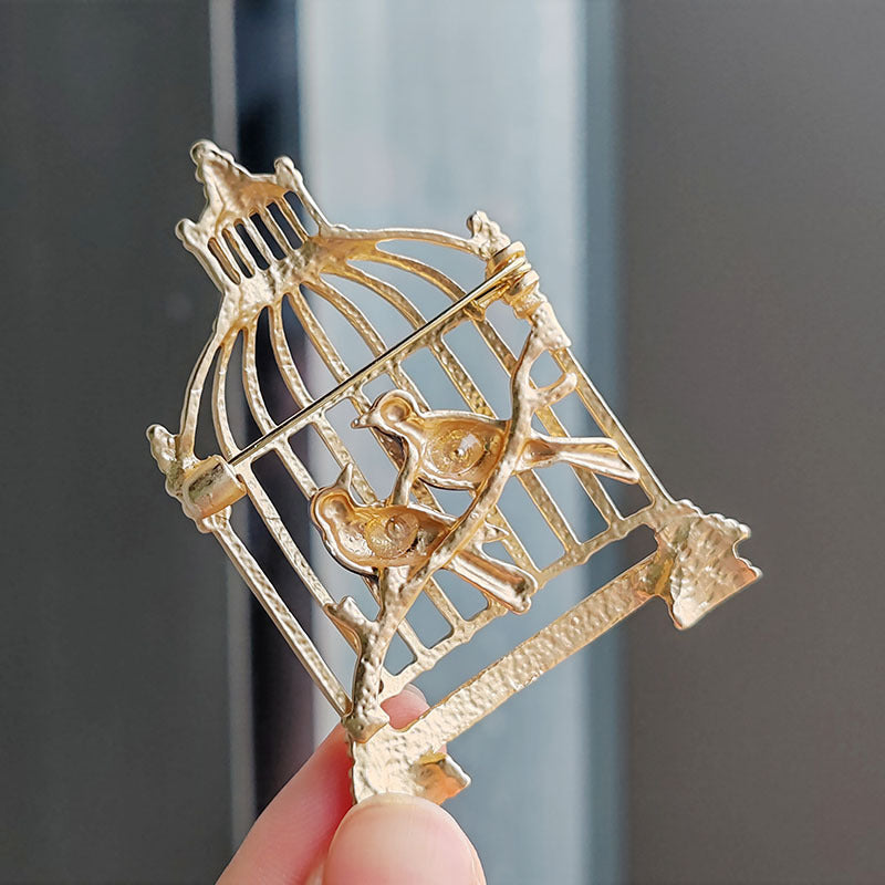 Unique Birdcage Brooch for Fashion Enthusiasts