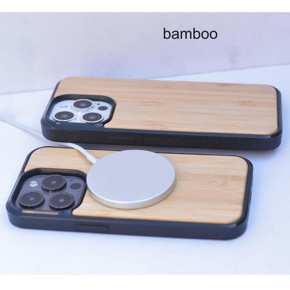 Eco-Friendly Bamboo Wood MagSafe Compatible iPhone Case for iPhone 15/14/13 Series