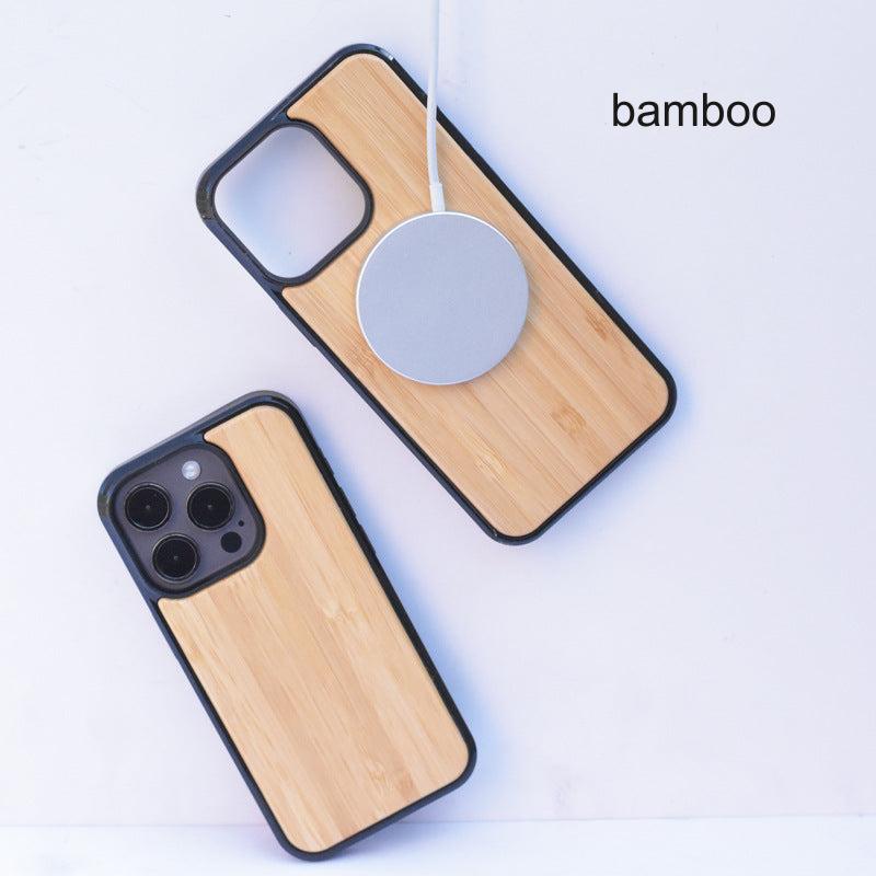 Eco-Friendly Bamboo Wood MagSafe Compatible iPhone Case for iPhone 15/14/13 Series