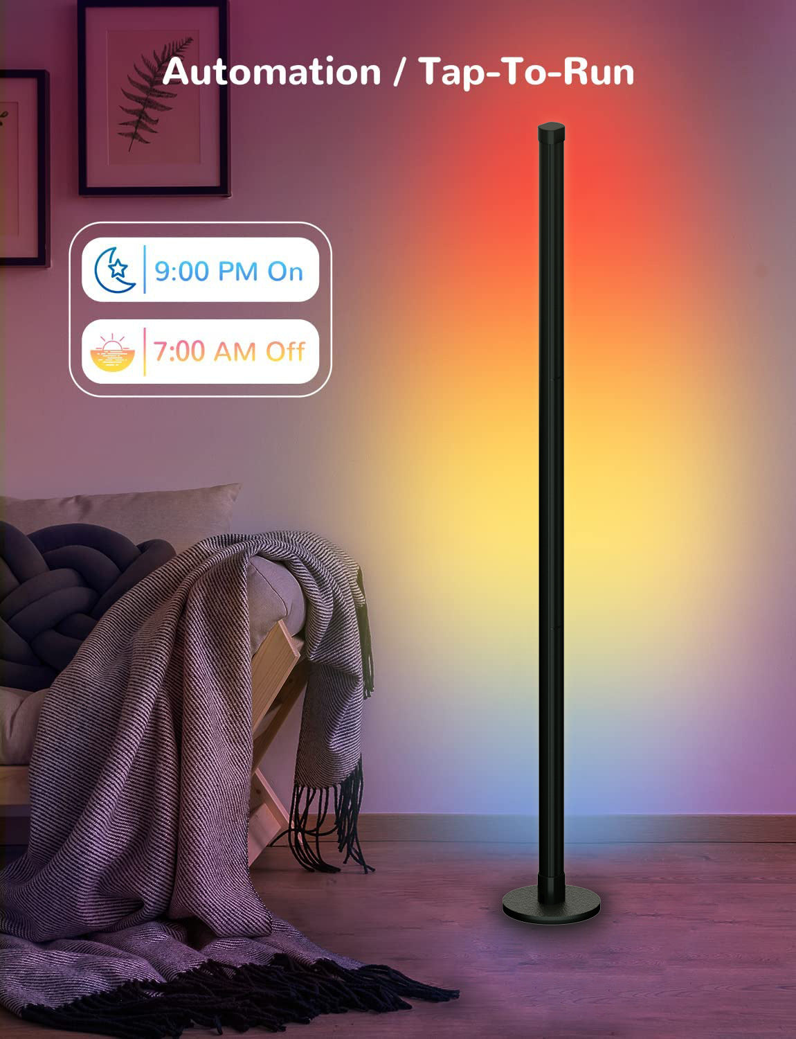 Versatile RGB floor lamp for dynamic home lighting