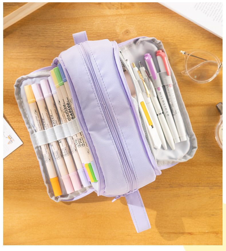 elegant double layer pencil box