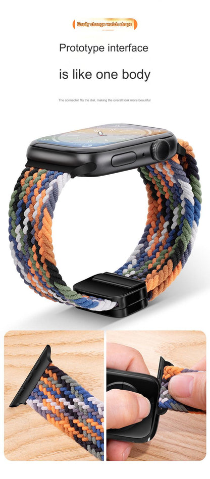 Stylish Nylon Woven Magnetic Apple Watch Band - Compatible with All Series