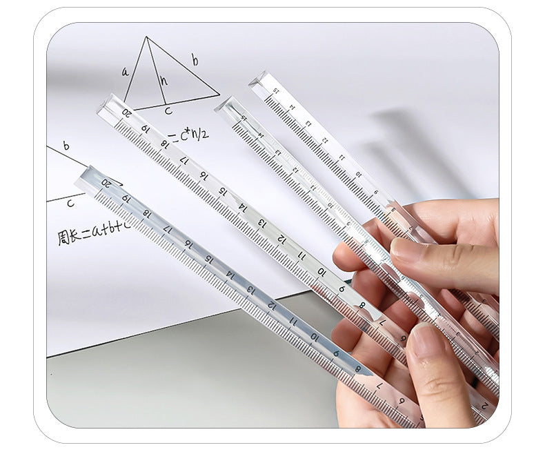 triangular ruler for engineering and architectural drafting