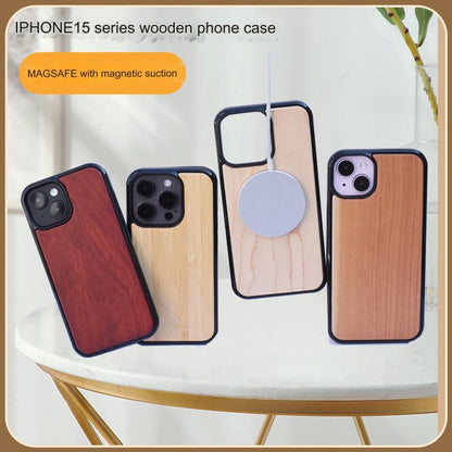 Eco-Friendly Bamboo Wood MagSafe Compatible iPhone Case for iPhone 15/14/13 Series