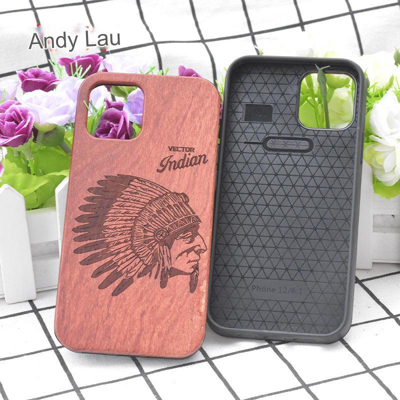 Premium Floral Wood Phone Case for iPhone & Samsung - Stylish Protection with Custom Options