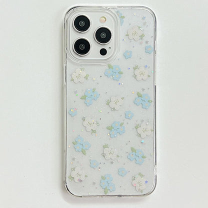 Silicone Butterfly Floral iPhone Case - Shockproof Compatible with iPhone 15, 14, 13 & Samsung S24 Series