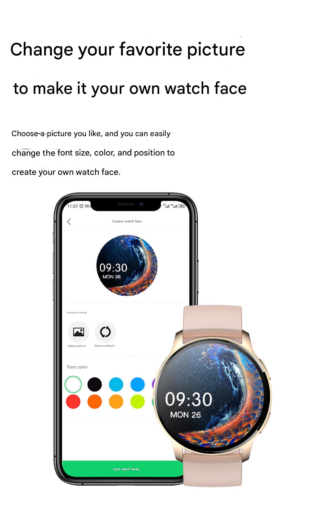 Stylish Smartwatch with Silicone Strap