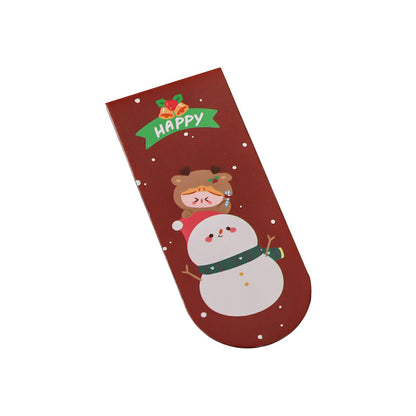 Durable paper magnetic bookmark in Christmas gift design